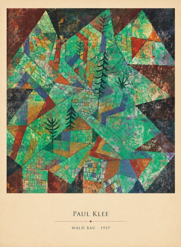 Paul Klee Wald Bau No4 - Juliste