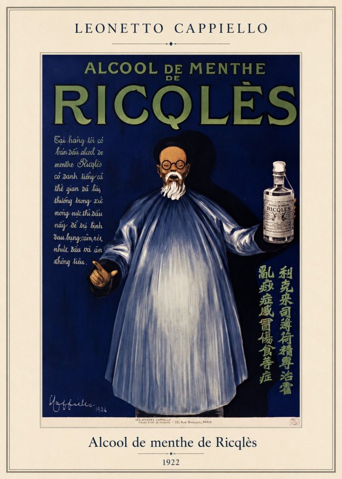 Leonetto Cappiello Alcool De Menthe De Ricqlès II No4 - Juliste