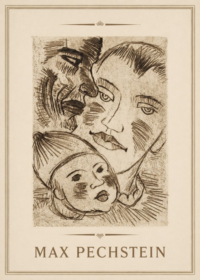 Max Pechstein Fischerfamilie No3 - Juliste