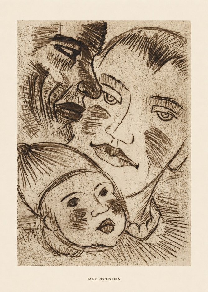 Max Pechstein Fischerfamilie No6 - Juliste