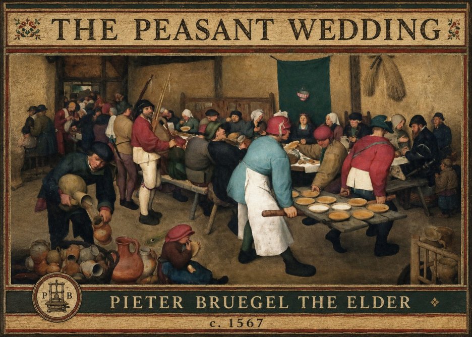 Pieter Bruegel The Peasant Wedding III No3 - Juliste