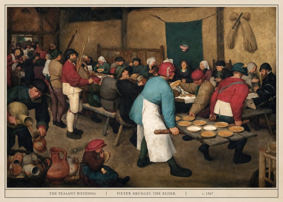 Pieter Bruegel The Peasant Wedding III No5 - Juliste