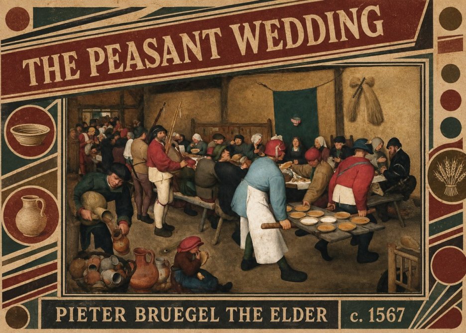 Pieter Bruegel The Peasant Wedding III No6 - Juliste