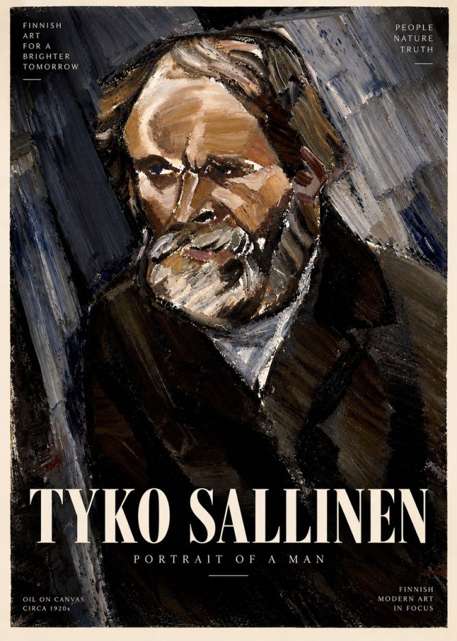 Tyko Sallinen Portrait of a Man III No4 - Juliste