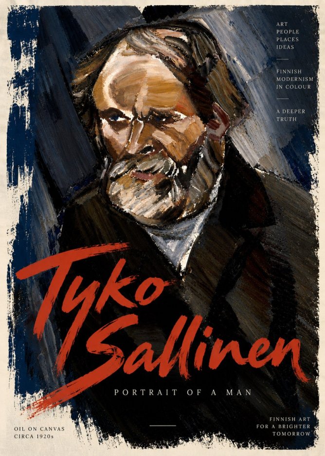 Tyko Sallinen Portrait of a Man III No6 - Juliste