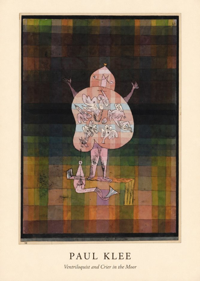 Paul Klee Ventriloquist and Crier in the Moor No4 - Juliste