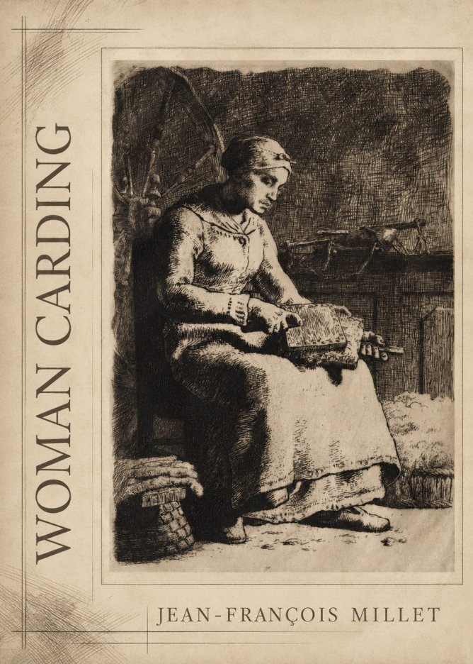 Jean-François Millet Woman Carding No2 - Juliste