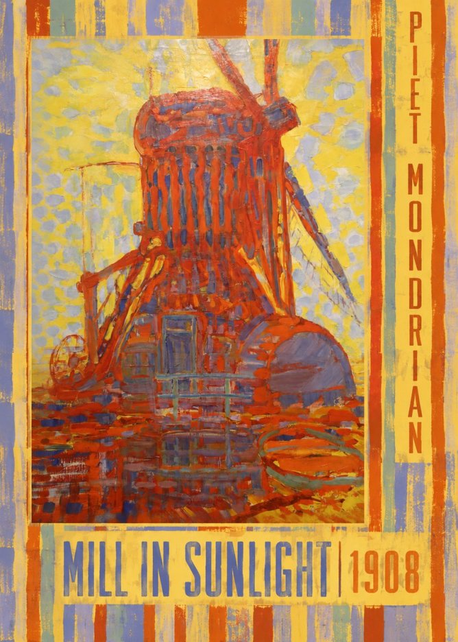 Piet Mondrian Mill in Sunlight No5 - Juliste