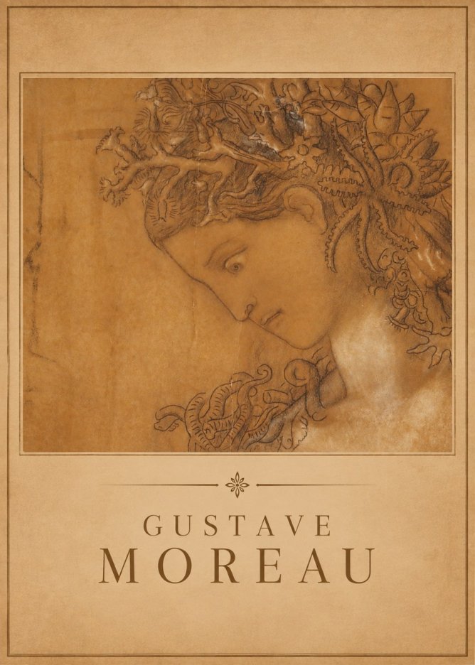 Gustave Moreau Head of a Woman No2 - Juliste
