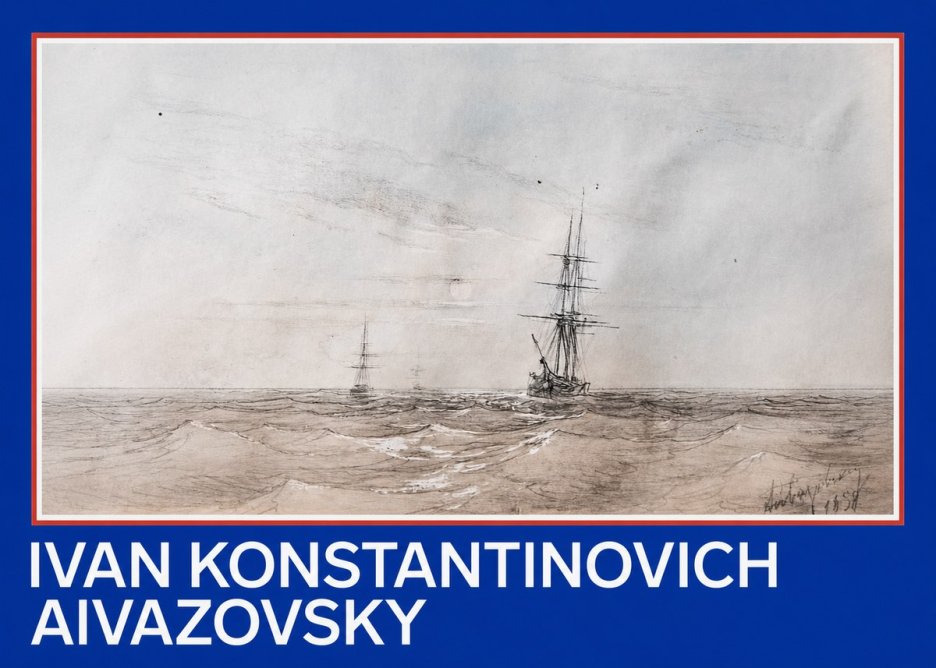 Ivan Konstantinovich Aivazovsky Two Sailing Ships at Sea No2 - Juliste