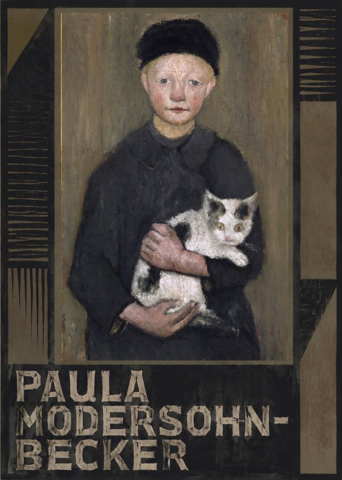Paula Modersohn-Becker Girl with Cat No4 - Juliste