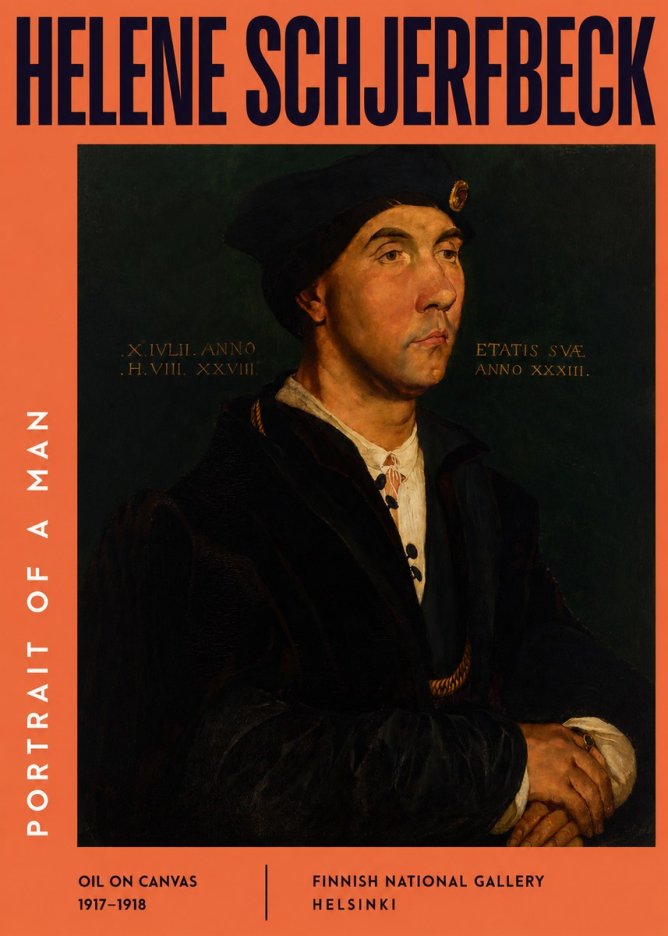 Helene Schjerfbeck Portrait of a Man I No2 - Juliste
