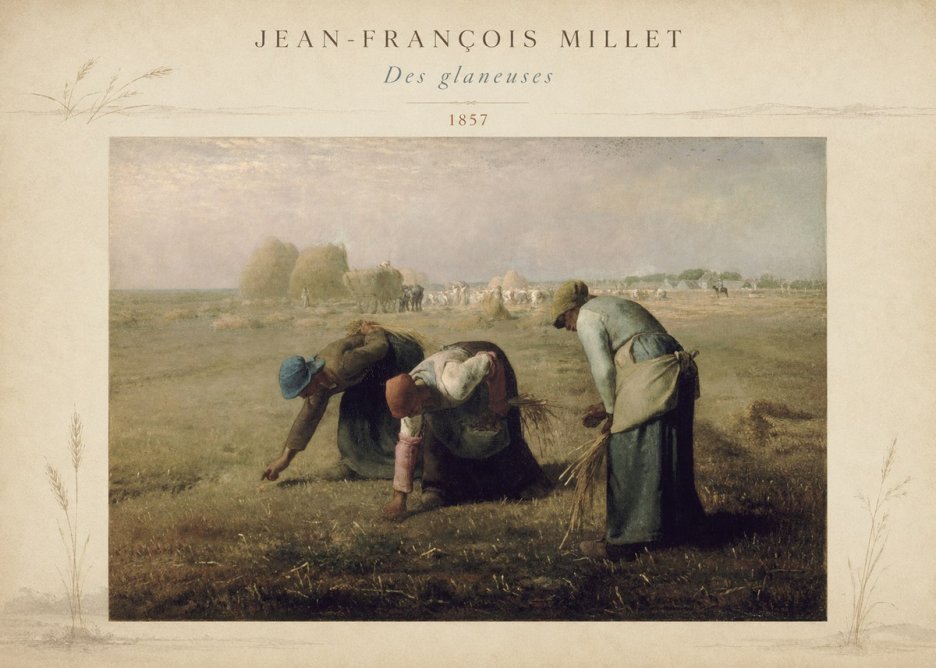 Jean-François Millet Des Glaneuses No5 - Juliste