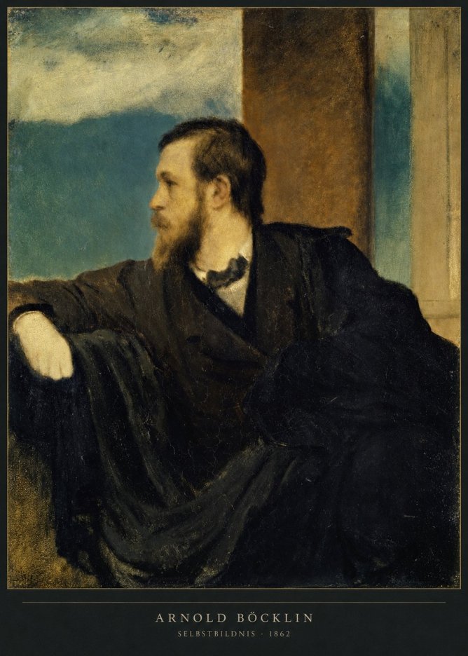 Arnold Böcklin Selbstbildnis No2 - Juliste