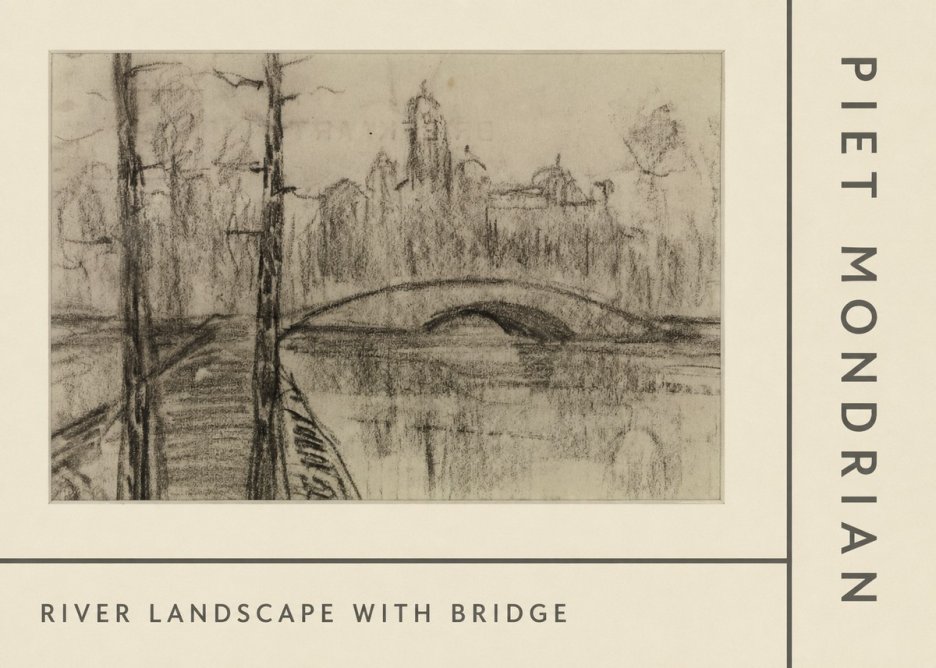 Piet Mondrian River Landscape with Bridge No2 - Juliste