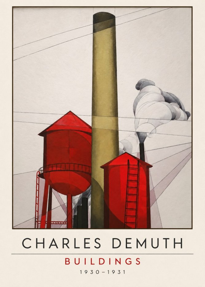 Charles Demuth Buildings No3 - Juliste