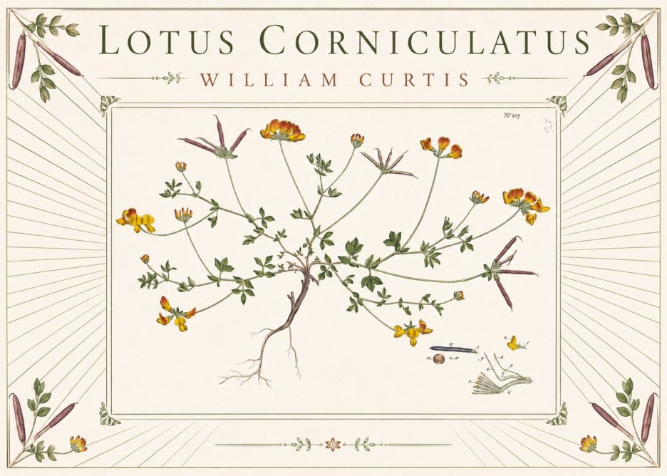 William Curtis Lotus Corniculatus I No3 - Juliste