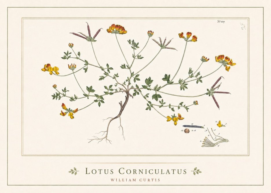 William Curtis Lotus Corniculatus I No5 - Juliste