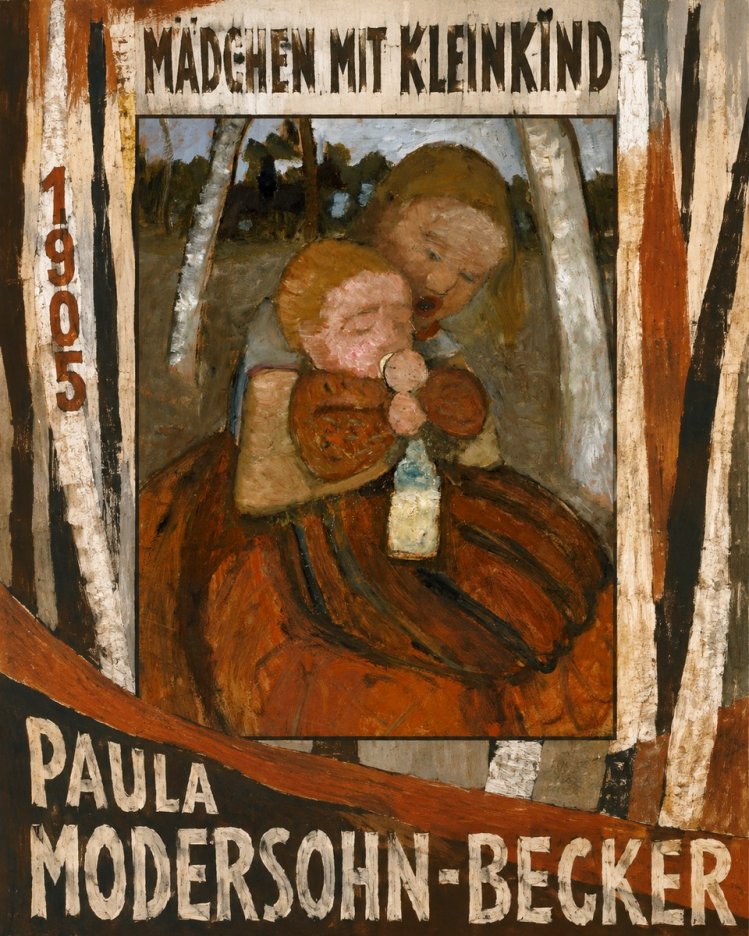 Paula Modersohn-Becker Mädchen Mit Kleinkind I No6 - Juliste