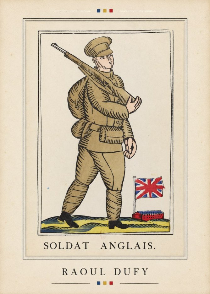 Raoul Dufy Soldat Anglais. No4 - Juliste