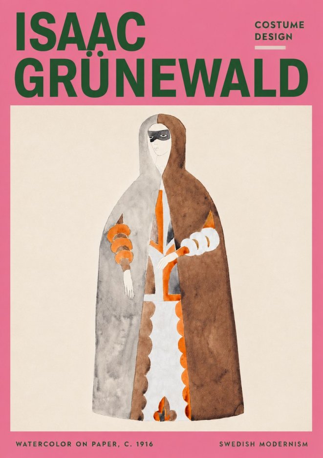 Isaac Grünewald Costume Design VI No3 - Juliste