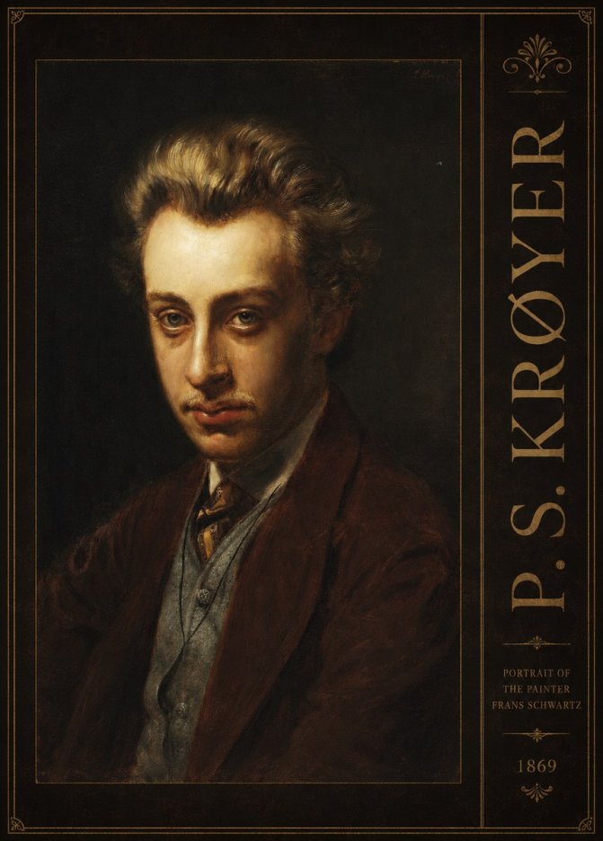 P.S. Krøyer Portrait of the Painter Frans Schwartz No5 - Juliste