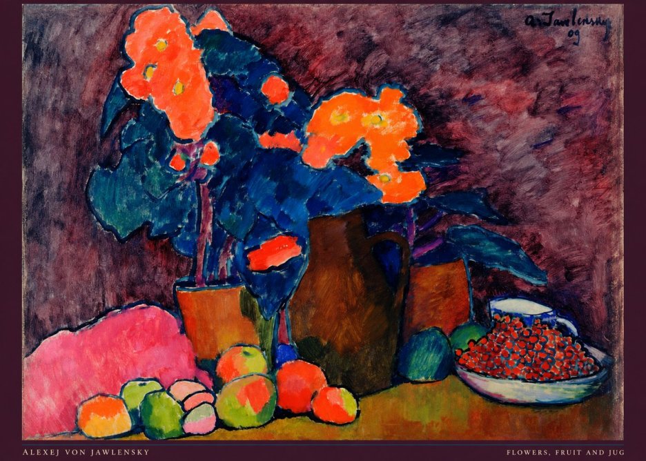 Alexej von Jawlensky Flowers, Fruit and Jug No6 - Juliste