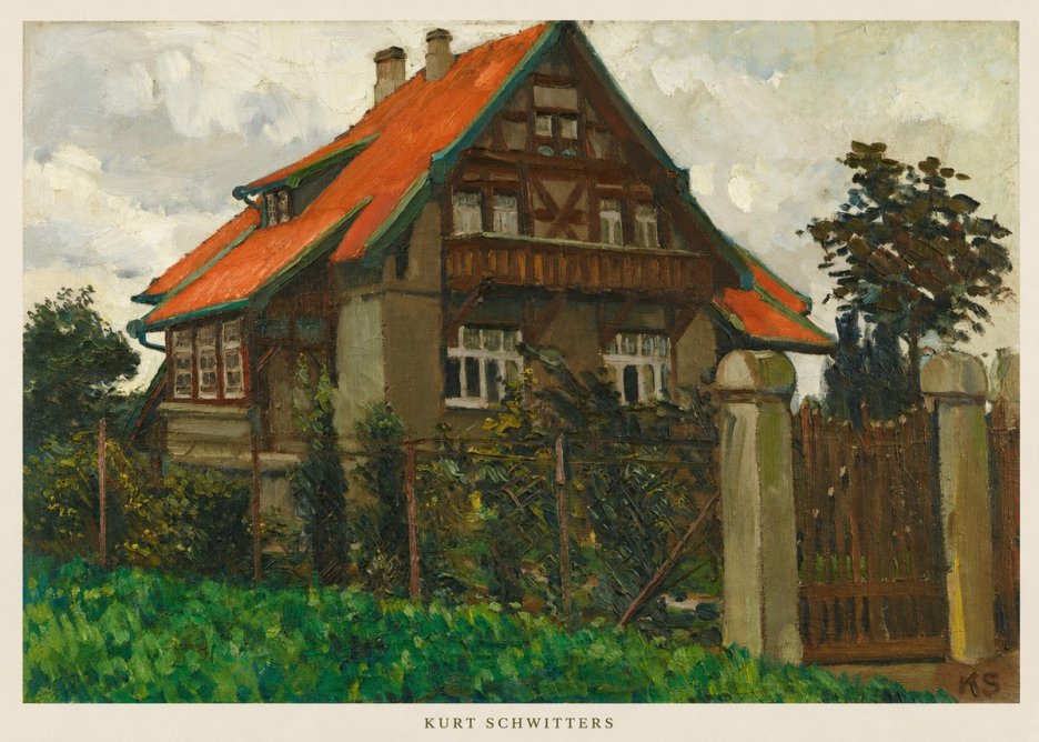 Kurt Schwitters The House on Berggasse No6 - Juliste