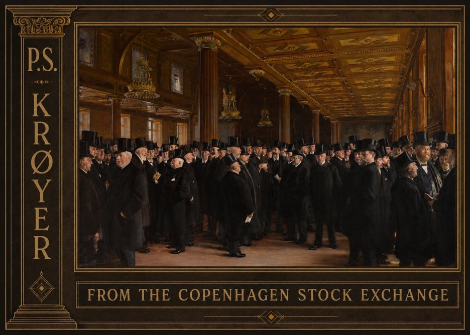 P.S. Krøyer From the Copenhagen Stock Exchange No2 - Juliste