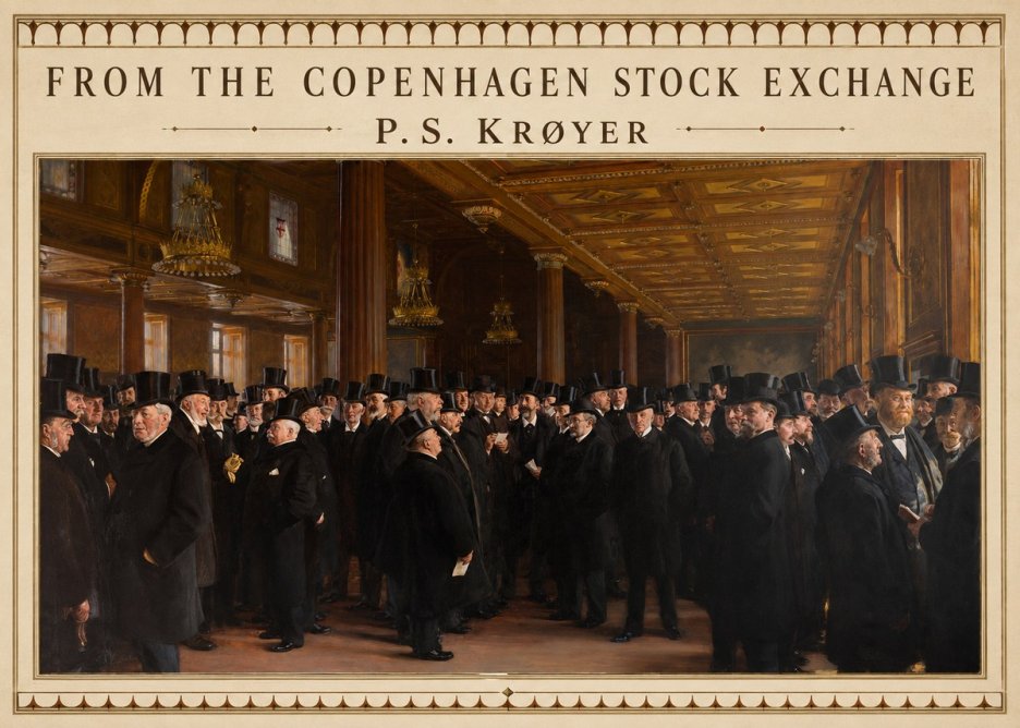 P.S. Krøyer From the Copenhagen Stock Exchange No3 - Juliste