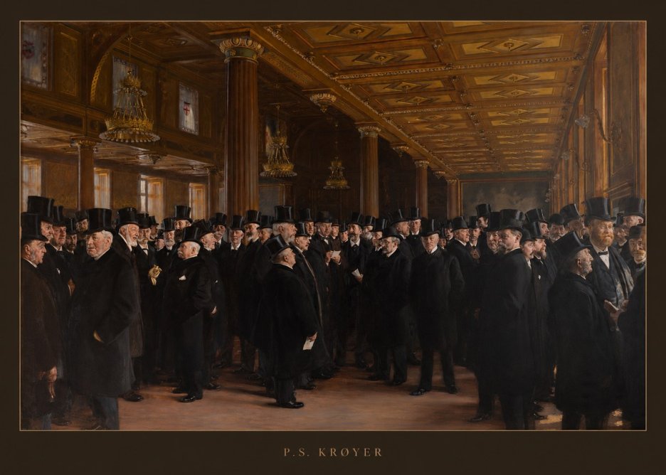 P.S. Krøyer From the Copenhagen Stock Exchange No6 - Juliste