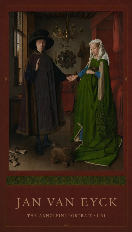 Jan van Eyck The Arnolfini Portrait IV No3 - Juliste