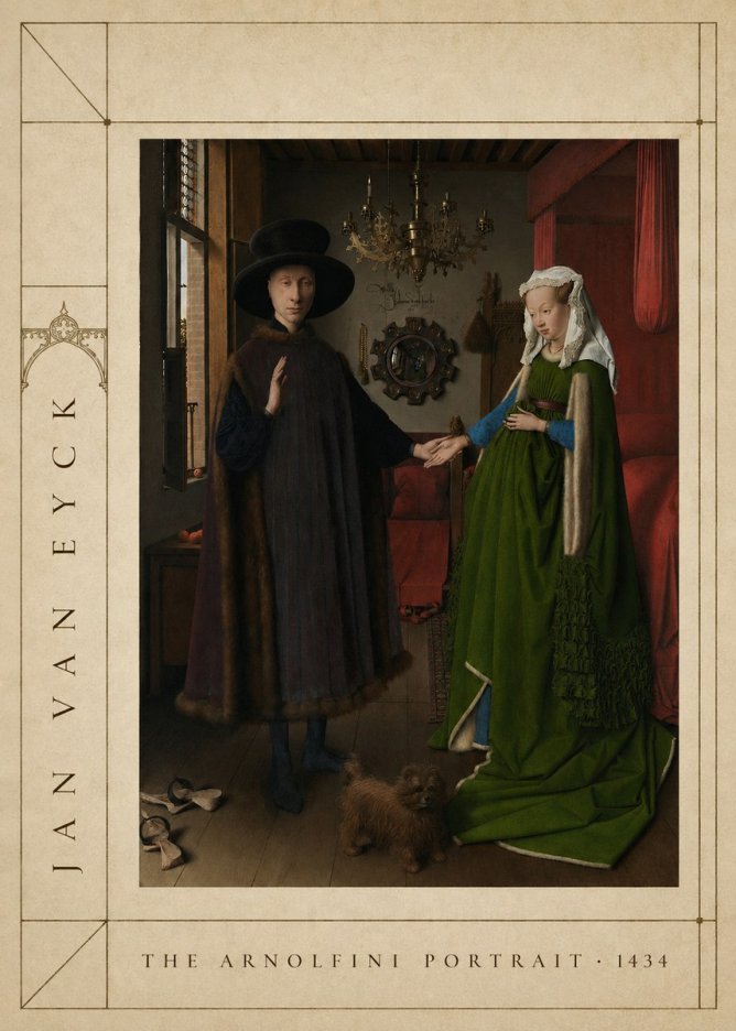 Jan van Eyck The Arnolfini Portrait IV No4 - Juliste