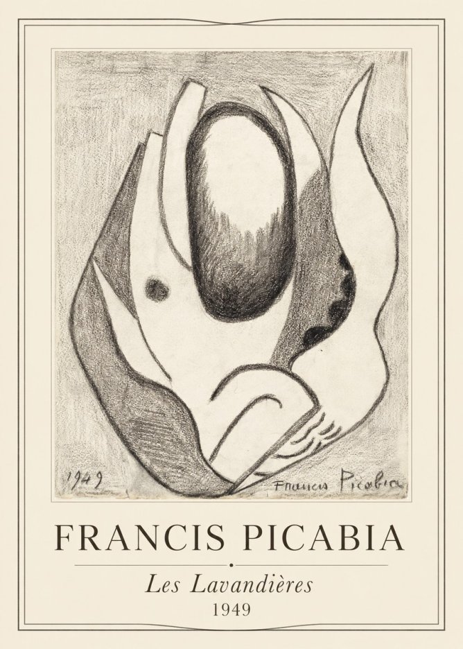 Francis Picabia Les Lavandières No1 - Juliste