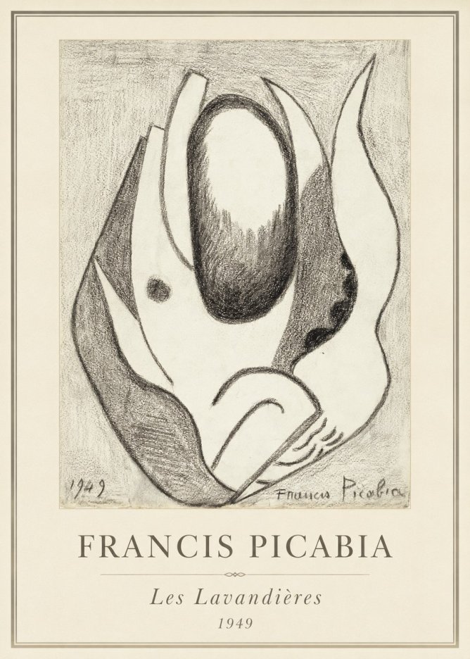 Francis Picabia Les Lavandières No4 - Juliste