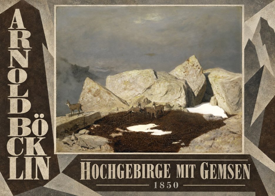 Arnold Böcklin Hochgebirge Mit Gemsen No5 - Juliste