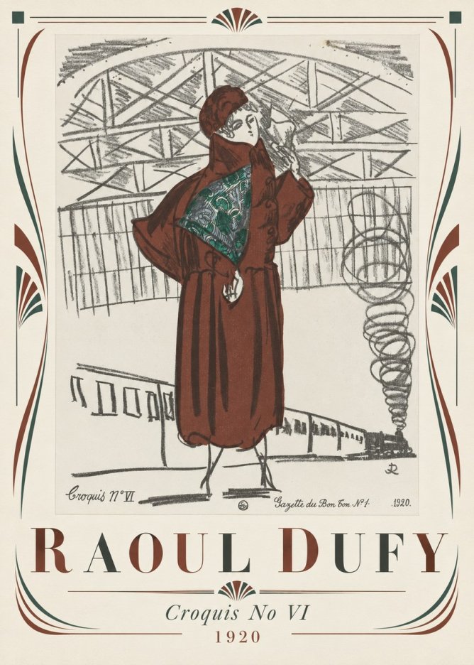 Raoul Dufy Croquis No Vi No4 - Juliste