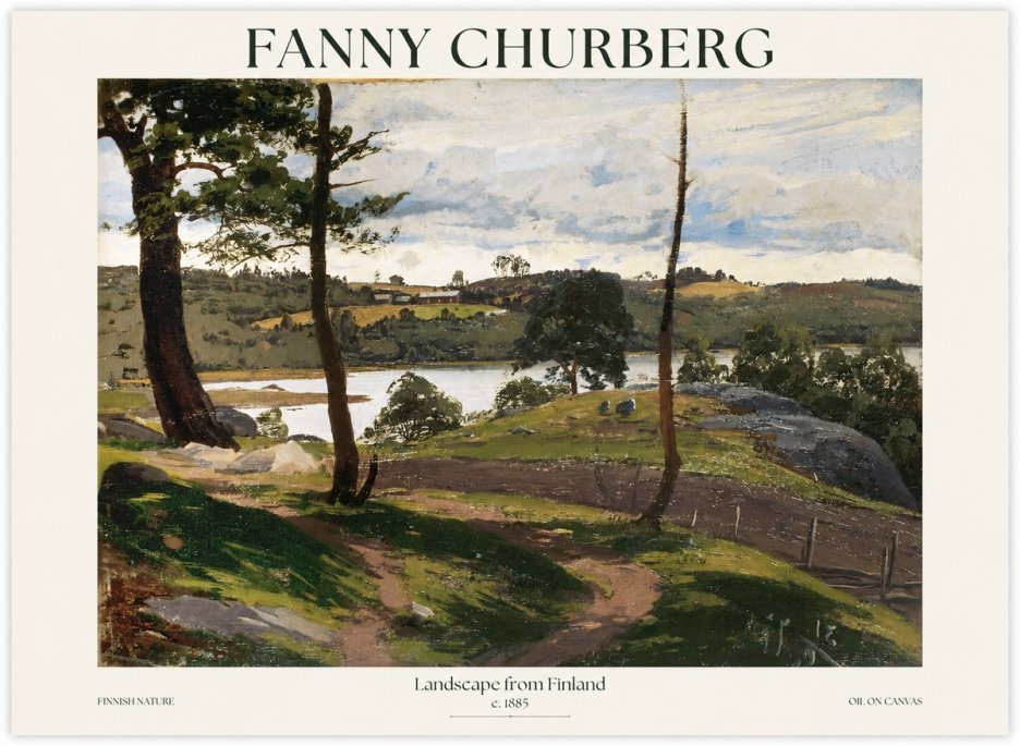 Fanny Churberg Landscape from Finland No1 - Juliste