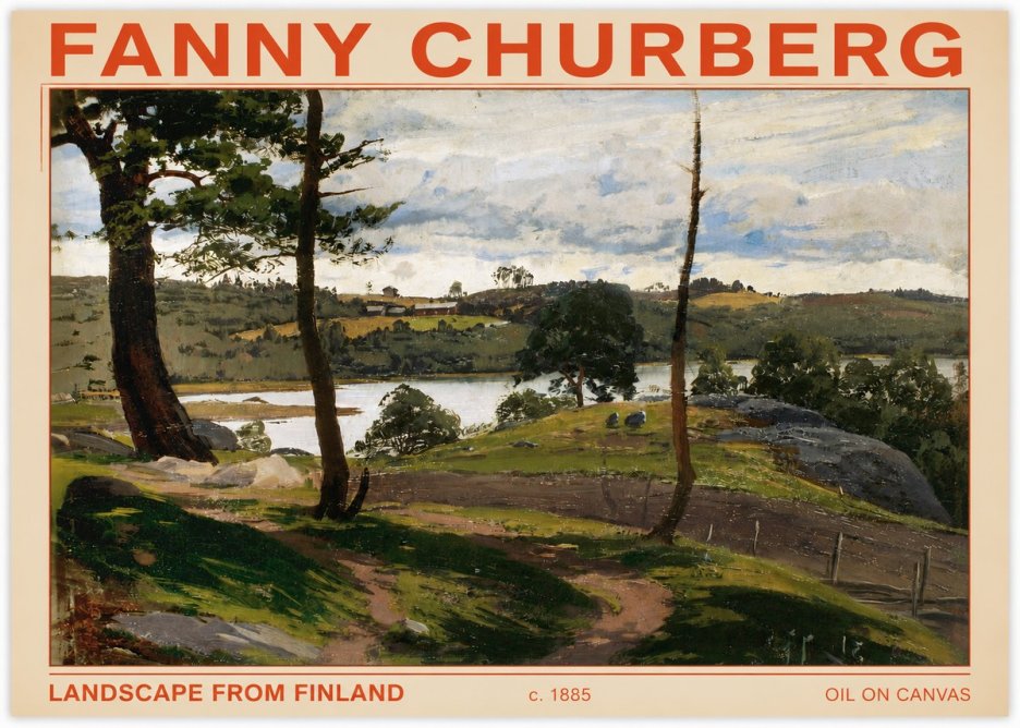 Fanny Churberg Landscape from Finland No3 - Juliste