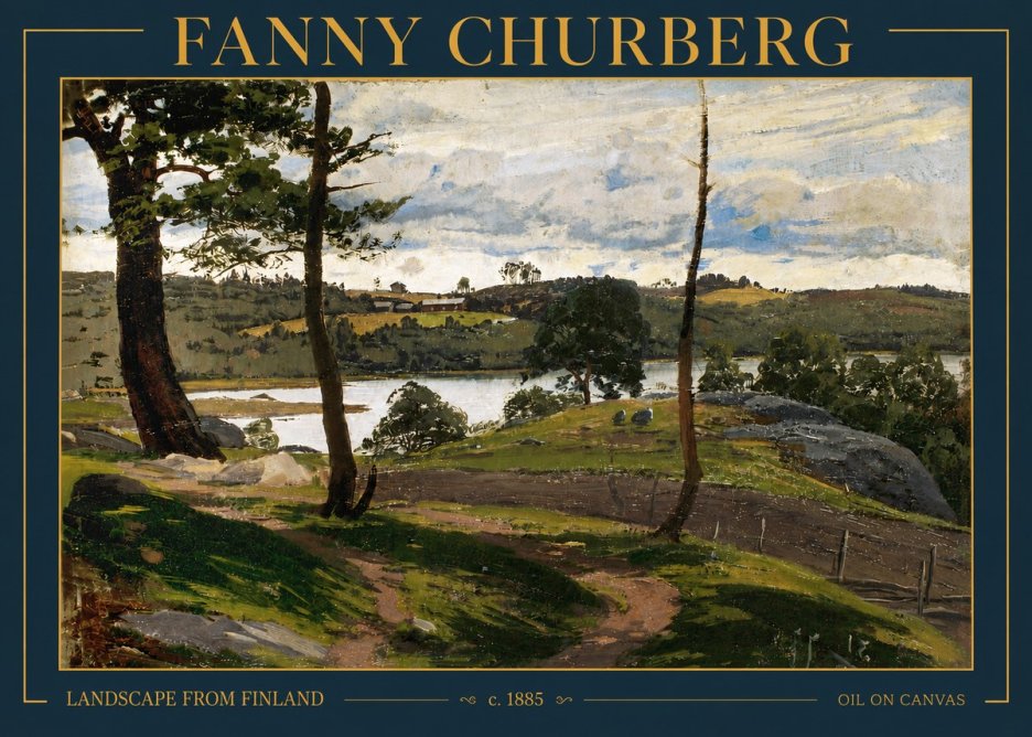 Fanny Churberg Landscape from Finland No4 - Juliste