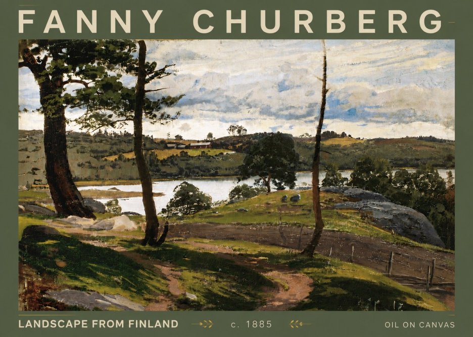 Fanny Churberg Landscape from Finland No5 - Juliste