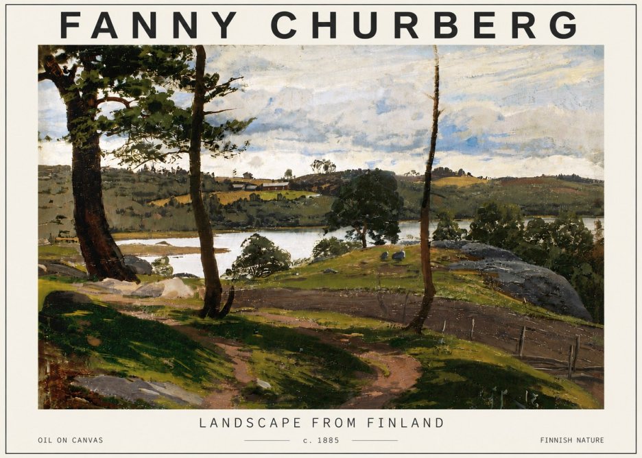 Fanny Churberg Landscape from Finland No6 - Juliste