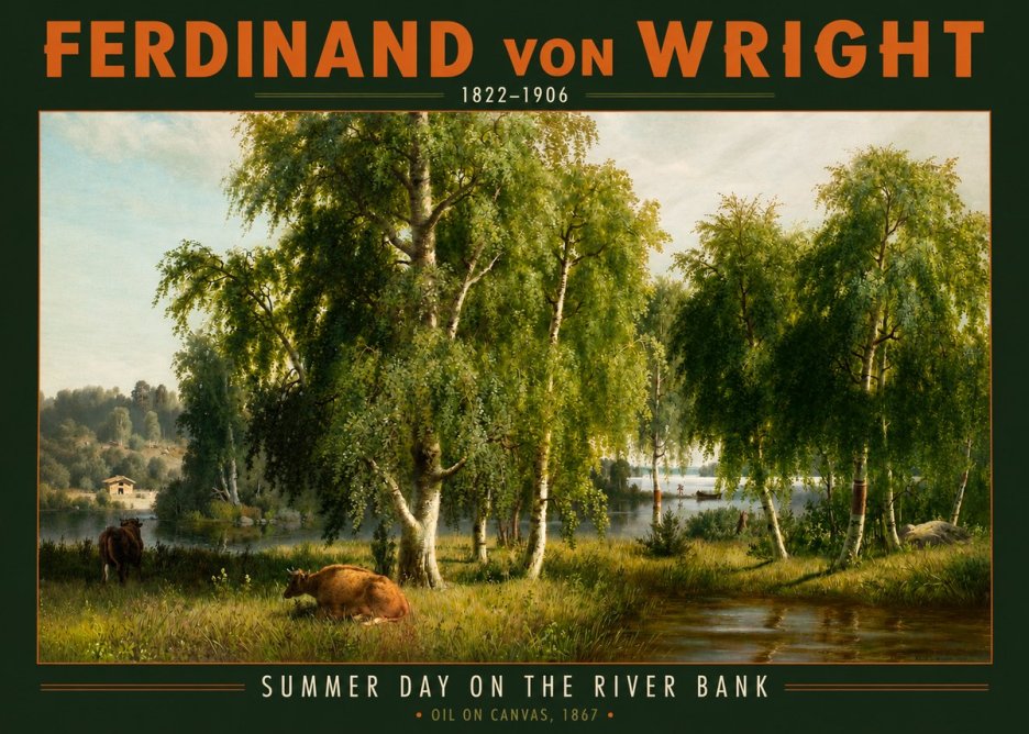 Ferdinand von Wright Summer Day on the River Bank No2 - Juliste