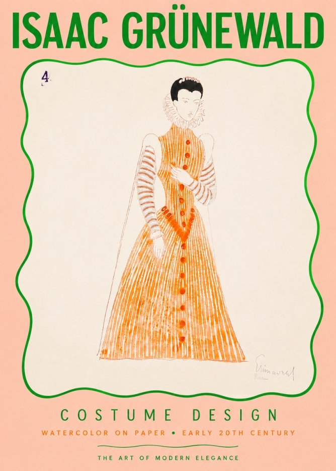 Isaac Grünewald Costume Design VII No3 - Juliste