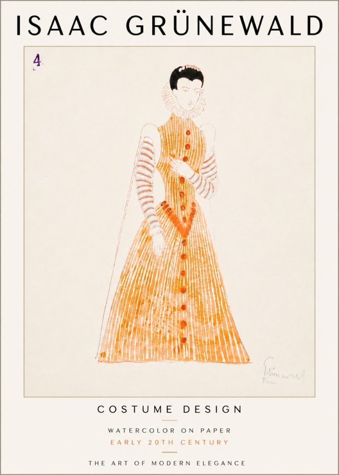 Isaac Grünewald Costume Design VII No6 - Juliste