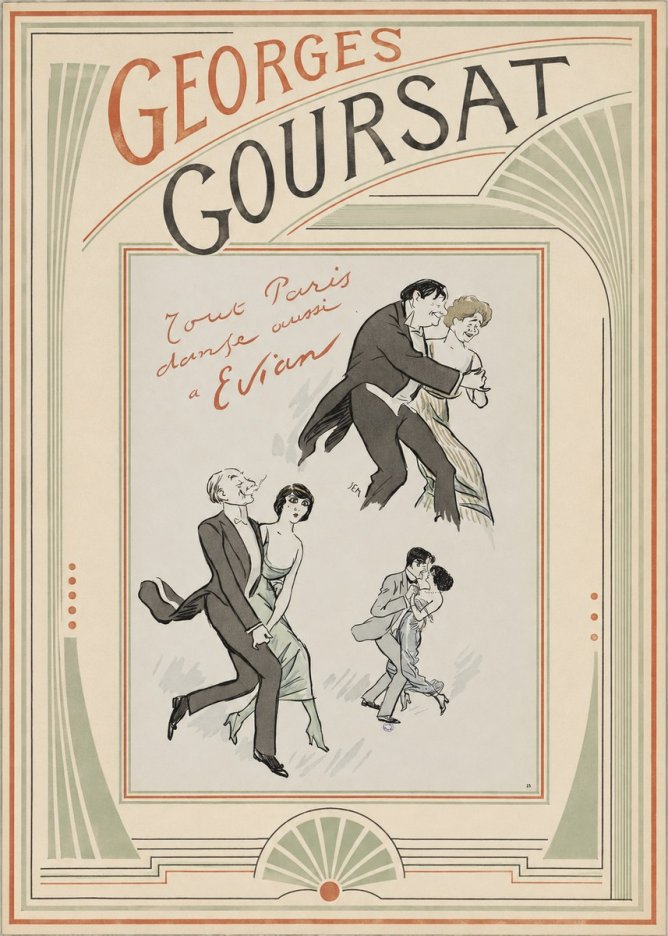 Georges Goursat Tout Paris Danse Aussi À Evian No3 - Juliste