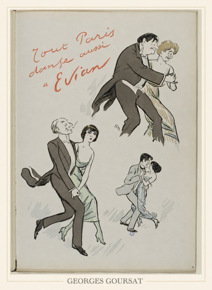 Georges Goursat Tout Paris Danse Aussi À Evian No6 - Juliste