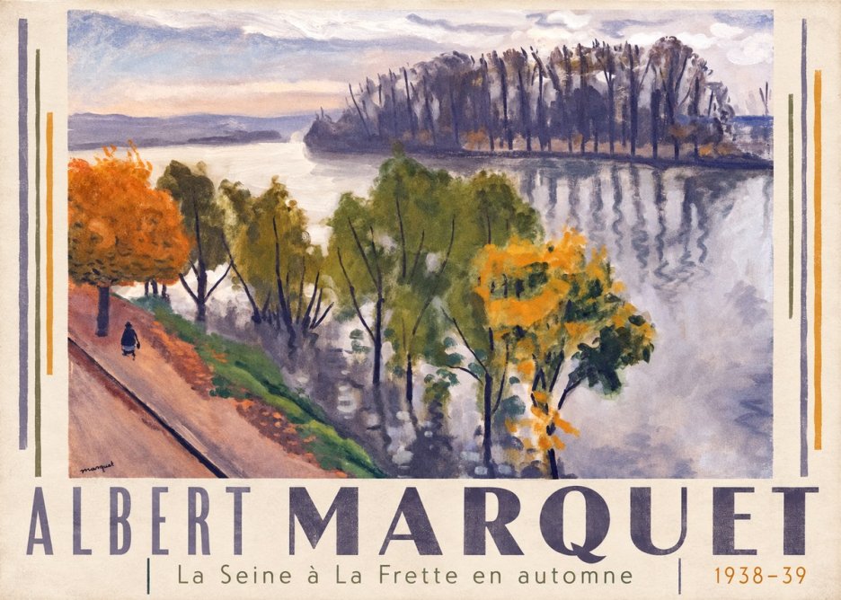 Albert Marquet La Seine À La Frette En Automne No3 - Juliste