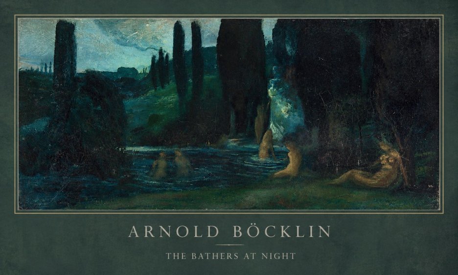 Arnold Böcklin The Bathers at Night No1 - Juliste