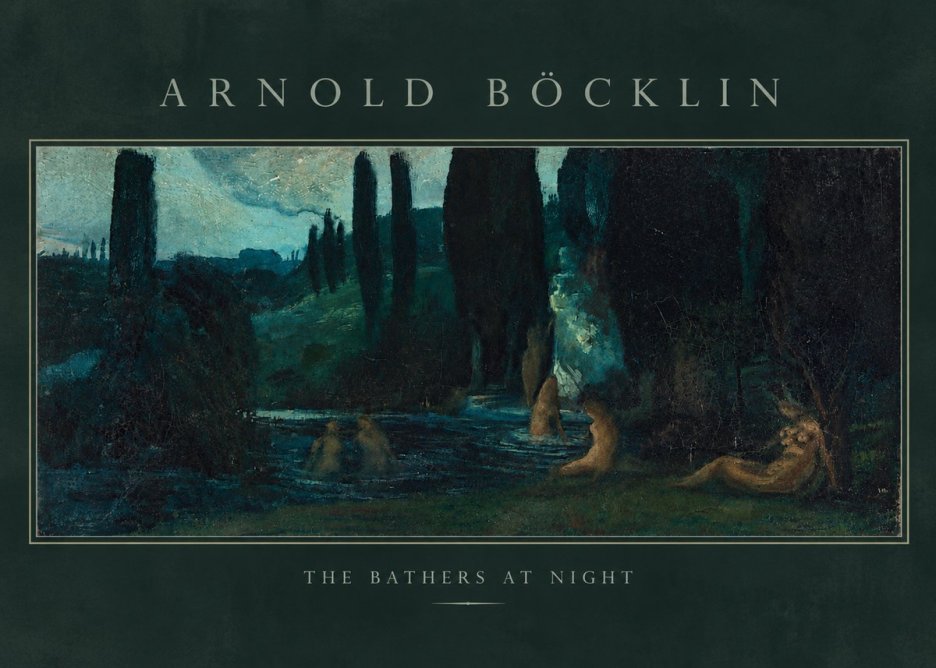 Arnold Böcklin The Bathers at Night No3 - Juliste